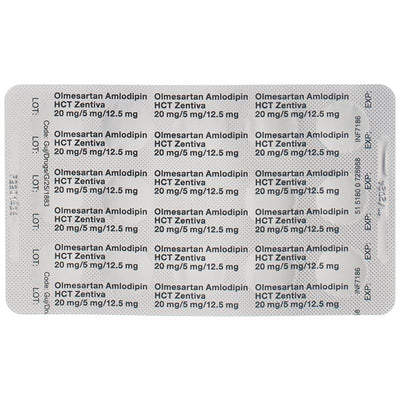 OLMESARTAN AMLODIPIN HCT Zentiva 20/5/12.5 98 Stk - CONTENTBACK
