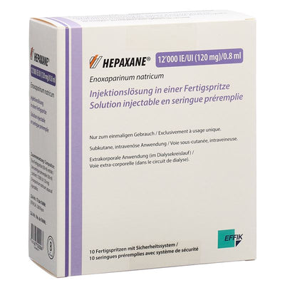 HEPAXANE Inj Lös 120 mg/0.8ml Fertspr 10 Stk
