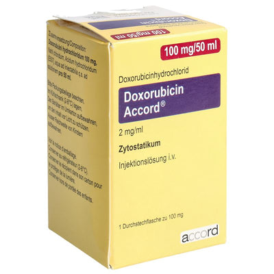 DOXORUBICIN Accord Inj Lös 100 mg/50ml Durchstf