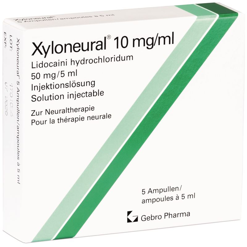 XYLONEURAL Inj Lös o Kons 5 Amp 5 ml