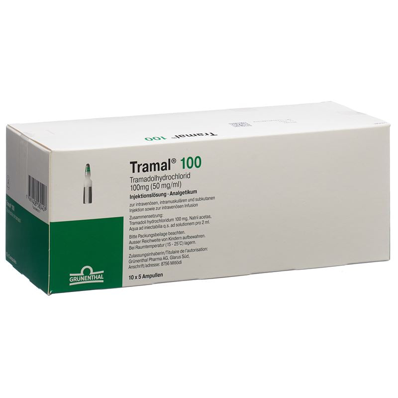 TRAMAL Inj Lös 100 mg/2ml 50 Amp 2 ml
