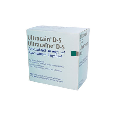 ULTRACAIN D-S Inj Lös 100 Amp 1.7 ml