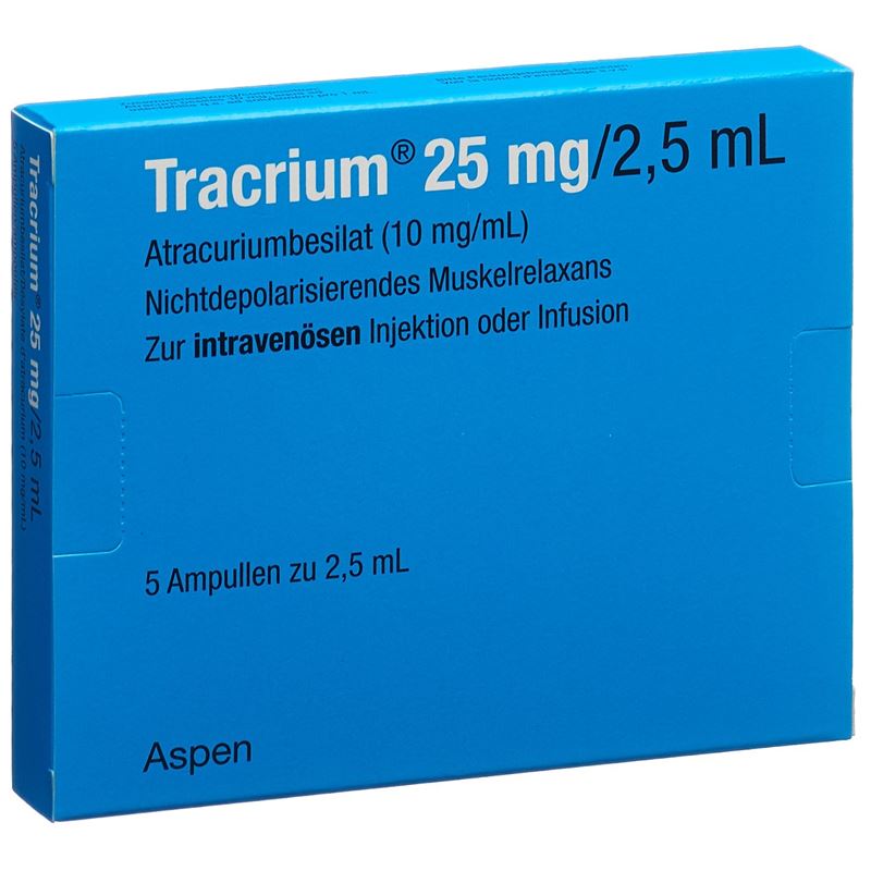 TRACRIUM Inj Lös 25 mg/2.5ml 5 Amp 2.5 ml